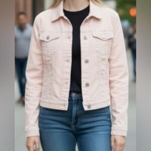 Michael Kors Light Pink Jean/Denim Jacket! Women's Size L!